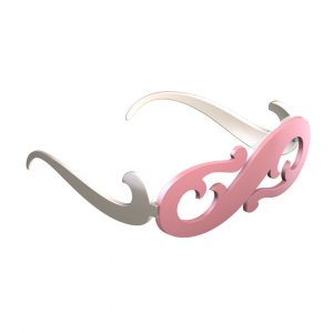 sleeg completo con astine color beige e clip barocco color rosa