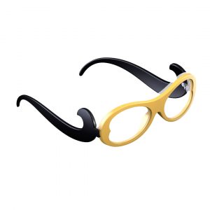 sleeg completo con astine color nero e clip occhiale da vista color giallo