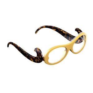 sleeg completo con astine color havana e clip occhiale da vista color giallo