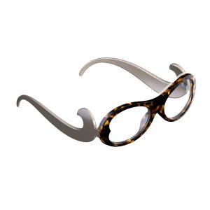 sleeg completo con astine color grigio e clip occhiale da vista color havana
