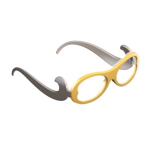 sleeg completo con astine color grigio e clip occhiale da vista color giallo