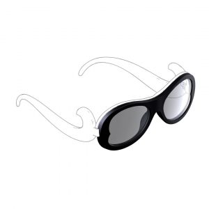 clip occhiale da sole color nero