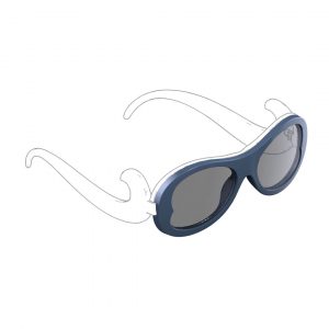 clip occhiale da sole color blu