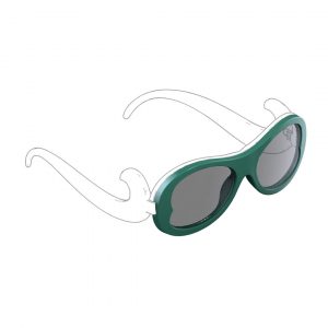 clip occhiale da sole color verde