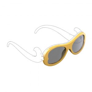clip occhiale da sole color giallo