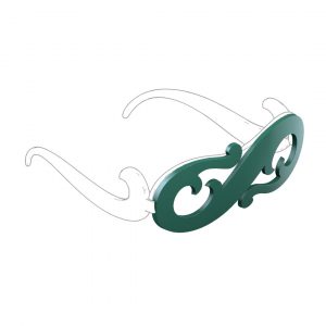 clip barocco color verde