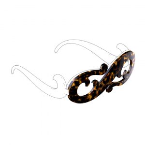 Baroque clip amber