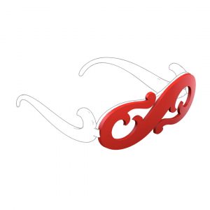 clip barocco color rosso