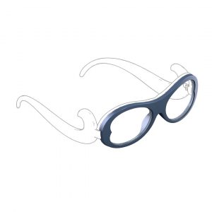 clip occhiale da vista color blu