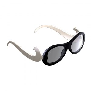 sleeg completo con astine color beige e clip occhiali da sole color nero