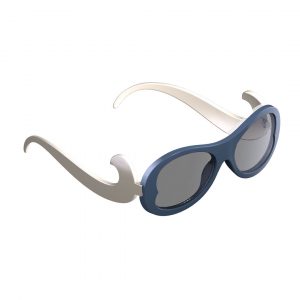 sleeg completo con astine color beige e clip occhiali da sole color blu