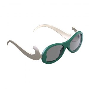 sleeg completo con astine color beige e clip occhiali da sole color verde