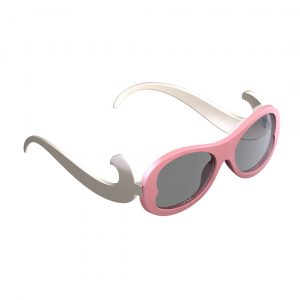 sleeg completo con astine color beige e clip occhiali da sole color rosa