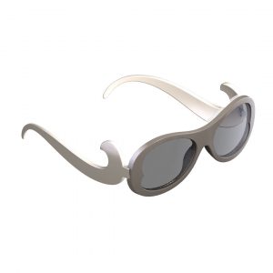 sleeg completo con astine color beige e clip occhiali da sole color grigio