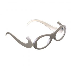 sleeg completo con astine color beige e clip occhiale da vista color grigio