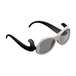 sleeg completo con astine color nero e clip occhiali da sole color beige