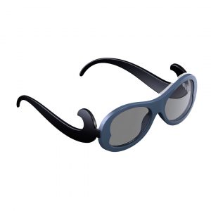 sleeg completo con astine color nero e clip occhiali da sole color blu