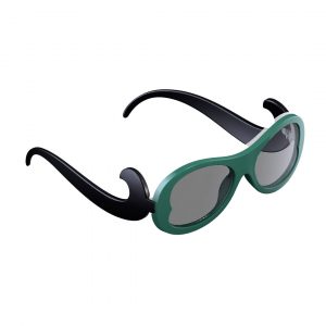 sleeg completo con astine color nero e clip occhiali da sole color verde