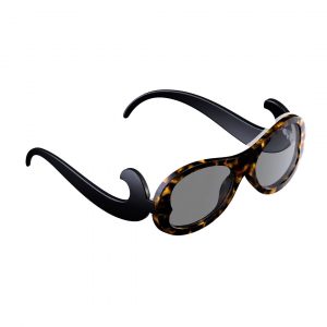 sleeg completo con astine color nero e clip occhiali da sole color havana
