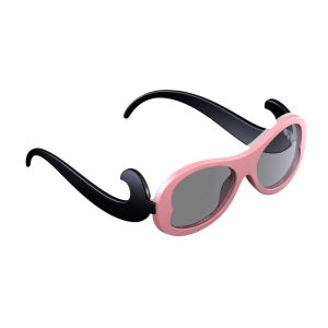 sleeg completo con astine color nero e clip occhiali da sole color rosa