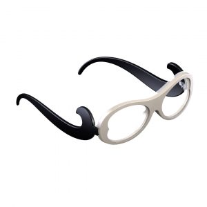 sleeg completo con astine color nero e clip occhiale da vista color beige
