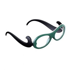 sleeg completo con astine color nero e clip occhiale da vista color verde