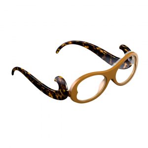 sleeg completo con astine color havana e clip occhiale da vista color caramello