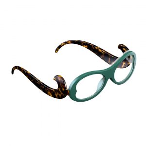 sleeg completo con astine color havana e clip occhiale da vista color verde