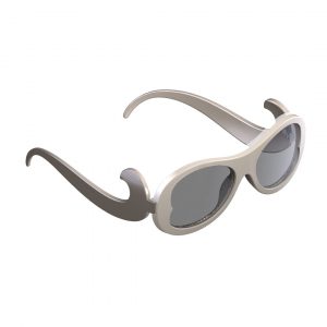 sleeg completo con astine color grigio e clip occhiali da sole color beige