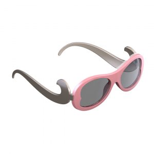 sleeg completo con astine color grigio e clip occhiali da sole color rosa