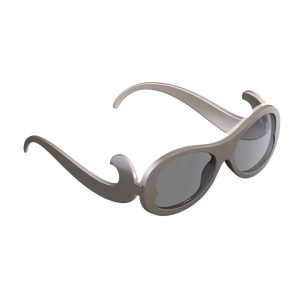 sleeg completo con astine color grigio e clip occhiali da sole color grigio