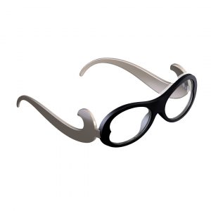 sleeg completo con astine color grigio e clip occhiale da vista color nero